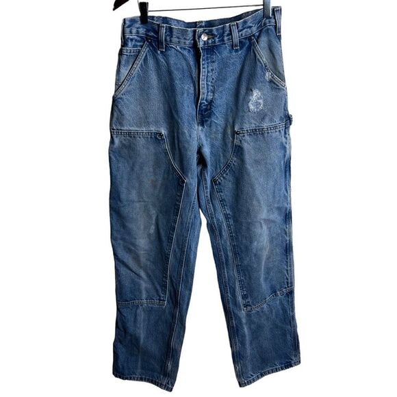 Vintage Carhartt Denim Double Knee Pants 32X32 - Picture 1 of 4
